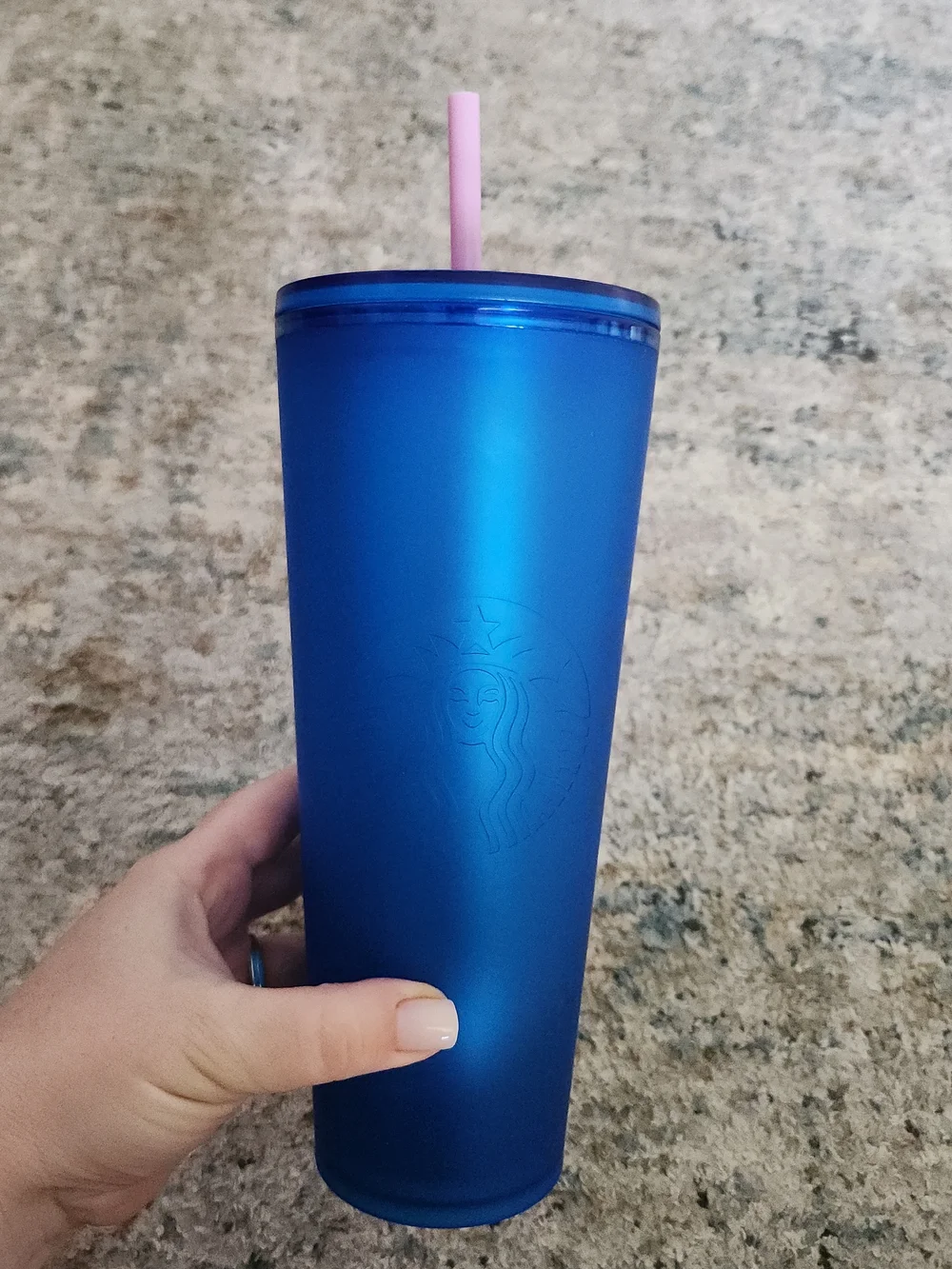 Starbucks Spring 2023 Blueberry Cobalt Soft Touch Venti Tumbler 24oz